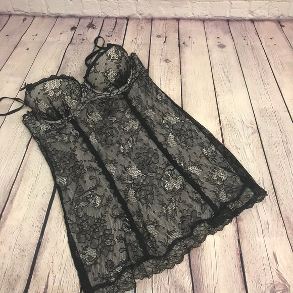 Victoria's Secret Other - VS Sexy Little Things Black Lace Babydoll Size 36C